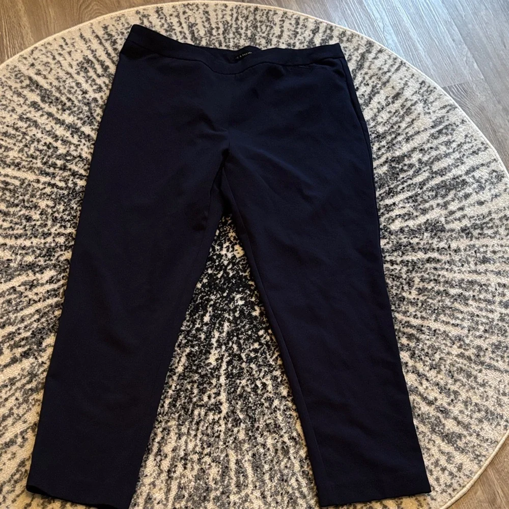 Navy blue pull on pants - Picture 2 of 3